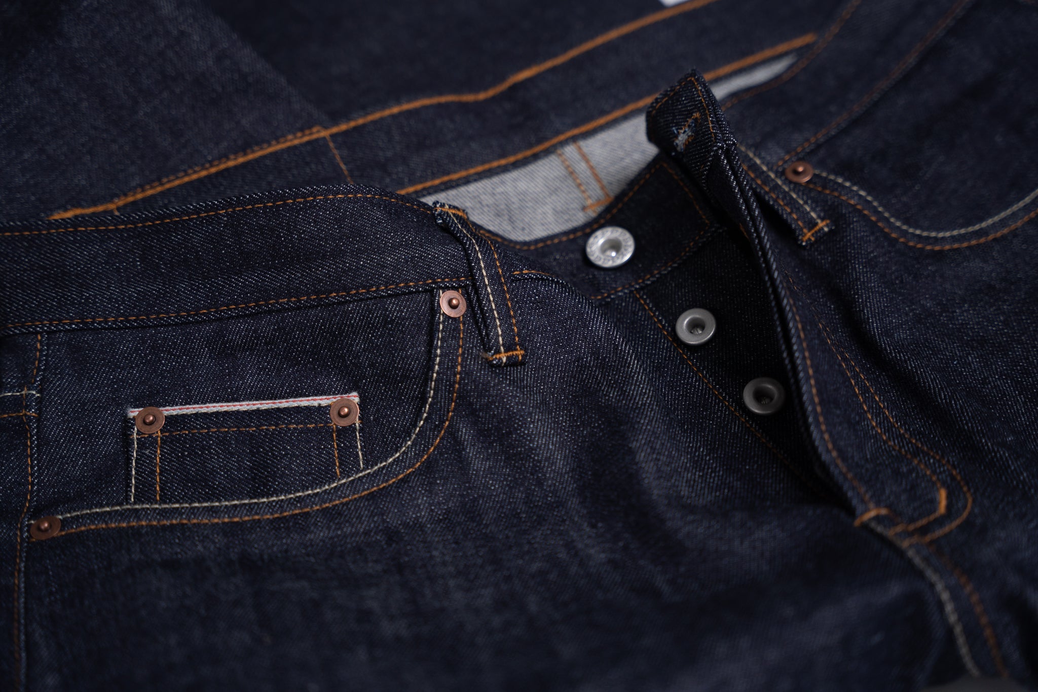 The Icon 14.5 Oz Double Dip Indigo Selvedge. Relaxed Wide Fit