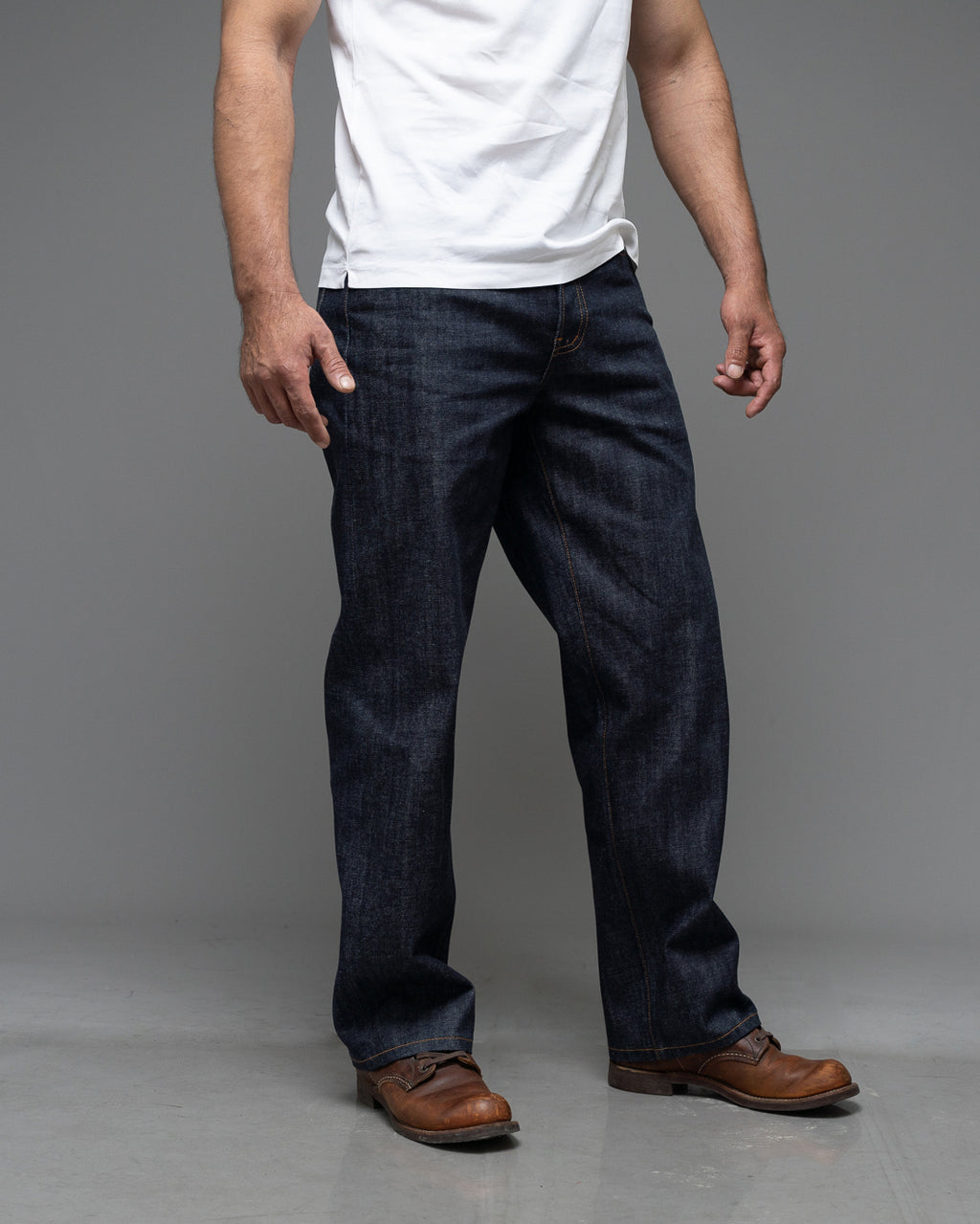 The Icon 14.5 Oz Double Dip Indigo Selvedge. Relaxed Wide Fit