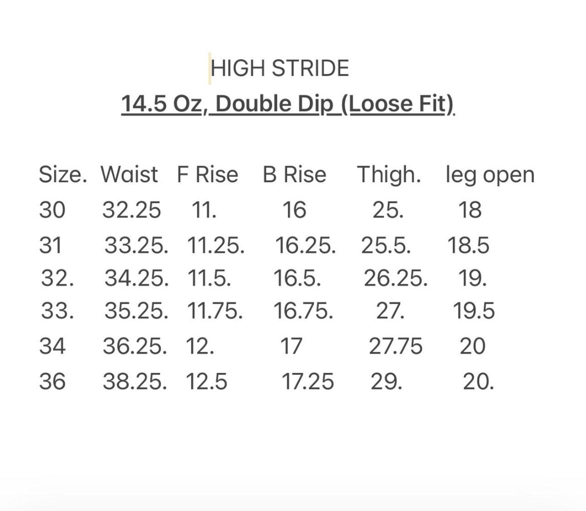 The Icon 14.5 Oz Double Dip Indigo Selvedge. Relaxed Wide Fit