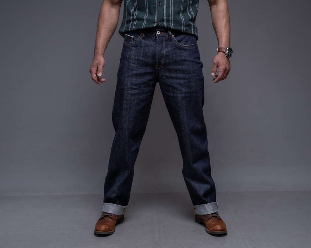 The Icon 14.5 Oz Double Dip Indigo Selvedge. Relaxed Wide Fit