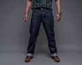 The Icon 14.5 Oz Double Dip Indigo Selvedge. Relaxed Wide Fit