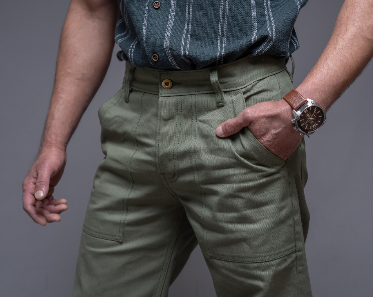Green Selvedge Fatigue 9.29 Oz