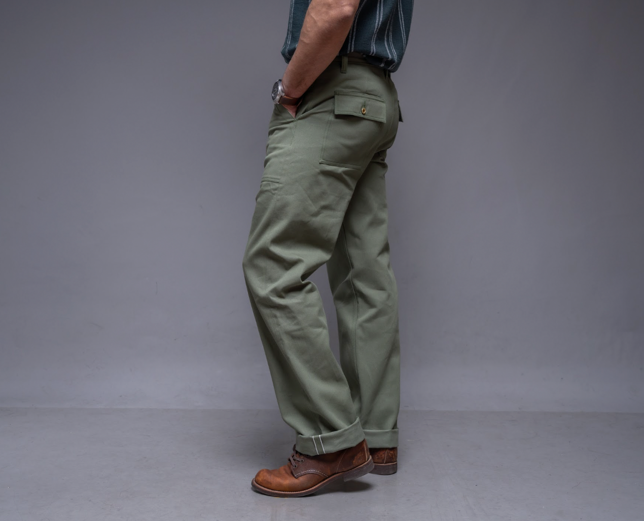 Green Selvedge Fatigue 9.29 Oz